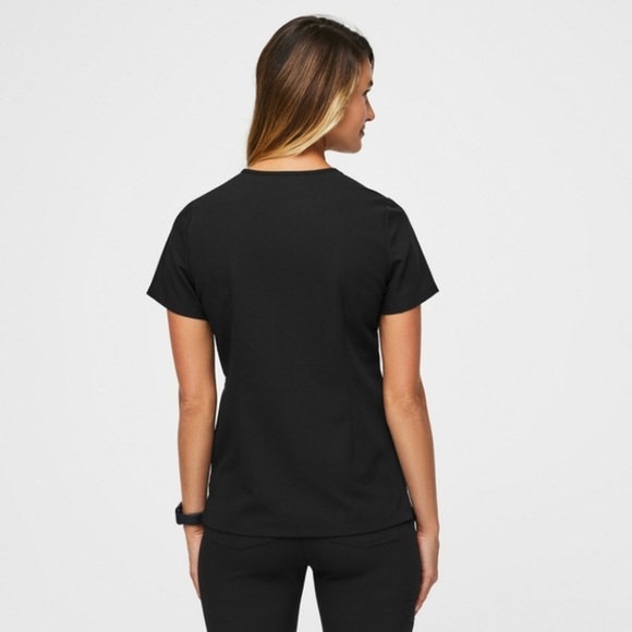 FIGS Black Catarina Scrub Top - Picture 2 of 11